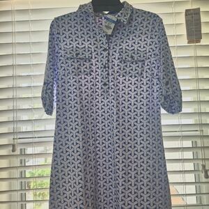 J. McLaughlin Blue Lawrence Women's Shirt Dress